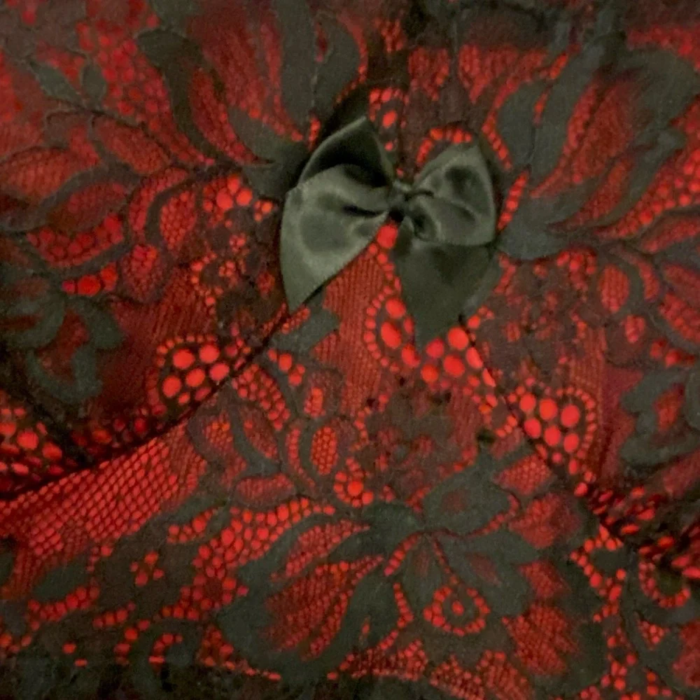 Soma sexy red and Black Lace short nightie! New with tags - Picture 5 of 9